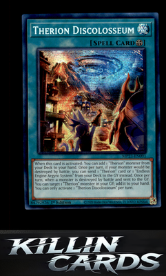 1st Edition Therion Discolosseum MP23-EN091 YuGiOh Prismatic Secret Rare 25th An