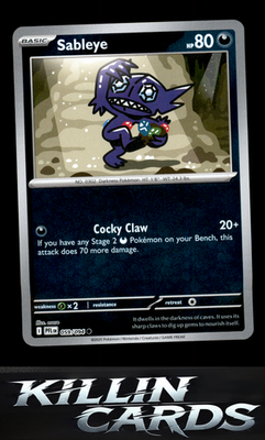 Reverse Holofoil Sableye 059/094 Pokemon Common ME02: Phantasmal Flames Card NM