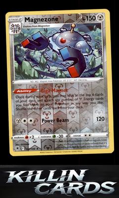 Reverse Holofoil Magnezone 107/189 Pokemon Holo Rare SWSH10: Astral Radiance Car