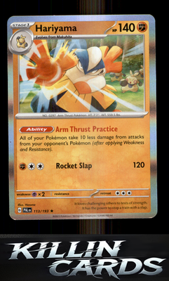 Hariyama 113/193 Pokemon Rare SV02: Paldea Evolved Card NM