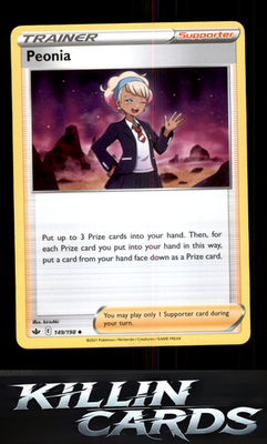 Peonia 149/198 Pokemon Uncommon SWSH06: Chilling Reign Card NM