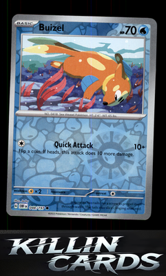 Reverse Holofoil Buizel 048/197 Pokemon Common SV03: Obsidian Flames Card NM