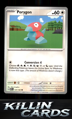 Porygon 137/165 Pokemon Common SV: Scarlet & Violet 151 Card NM