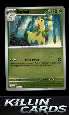 Reverse Holofoil Bayleef 009/132 Pokemon Common ME01: Mega Evolution Card NM