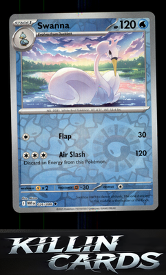 Reverse Holofoil Swanna 026/086 Pokemon Uncommon SV: White Flare Card NM