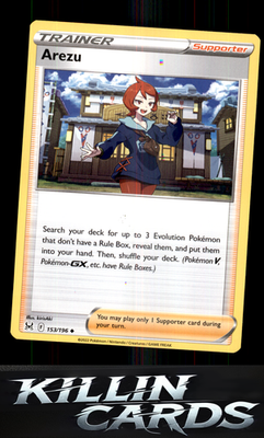 Arezu 153/196 Pokemon Uncommon SWSH11: Lost Origin Card NM