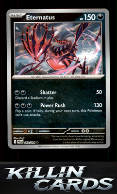 Reverse Holofoil Eternatus 069/094 Pokemon Uncommon ME02: Phantasmal Flames Card