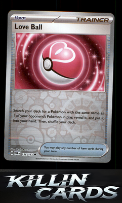 Reverse Holofoil Love Ball 156/167 Pokemon Uncommon SV06: Twilight Masquerade Ca