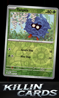 Reverse Holofoil Tangela 001/167 Pokemon Common SV06: Twilight Masquerade Card N