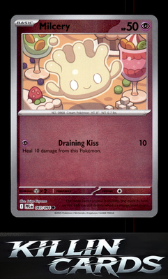 Reverse Holofoil Milcery 043/094 Pokemon Common ME02: Phantasmal Flames Card NM