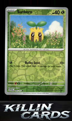Reverse Holofoil Sunkern 006/167 Pokemon Common SV06: Twilight Masquerade Card N