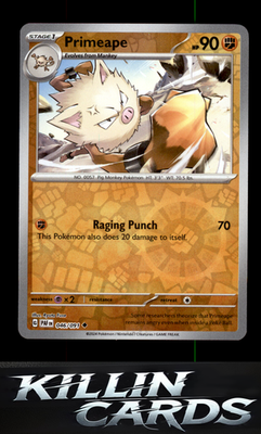 Reverse Holofoil Primeape - 046/091 046/091 Pokemon Uncommon SV: Paldean Fates C