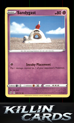 Sandygast 081/192 Pokemon Common SWSH02: Rebel Clash Card NM