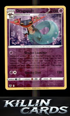 Reverse Holofoil Dragapult 089/195 Pokemon Holo Rare SWSH12: Silver Tempest Card