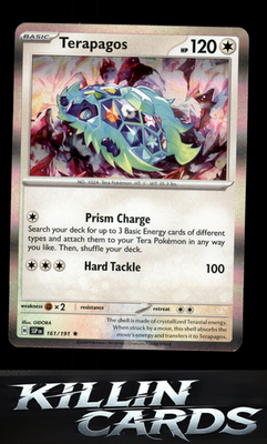 Terapagos 161/191 Pokemon Rare SV08: Surging Sparks Card NM