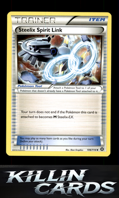 Steelix Spirit Link 106/114 Pokemon Uncommon XY - Steam Siege Card LP