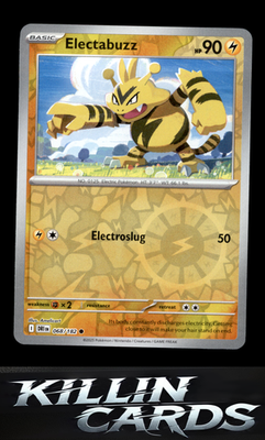 Reverse Holofoil Electabuzz 068/182 Pokemon Common SV10: Destined Rivals Card NM