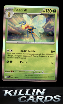 Beedrill 015/165 Pokemon Rare SV: Scarlet & Violet 151 Card NM
