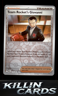 Reverse Holofoil Team Rocket's Giovanni 174/182 Pokemon Uncommon SV10: Destined