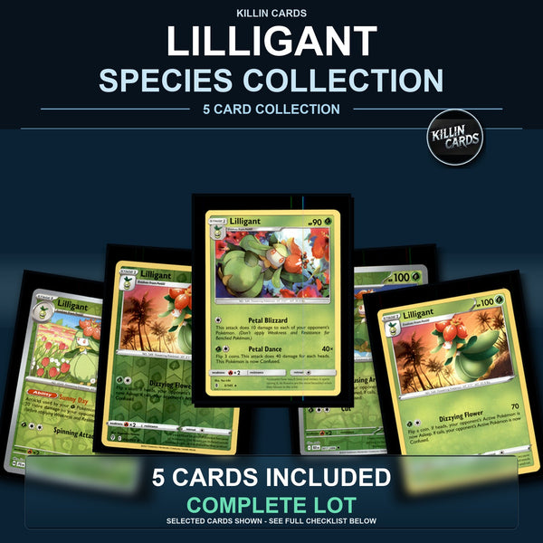 Pokemon TCG Lilligant Species Collection 5 Different Cards