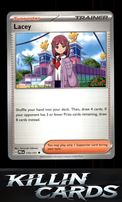 Lacey - 114/131 114/131 Pokemon Uncommon SV: Prismatic Evolutions Card NM