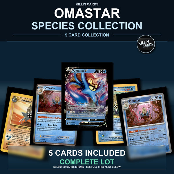 Pokemon TCG Omastar Species Collection 5 Different Cards