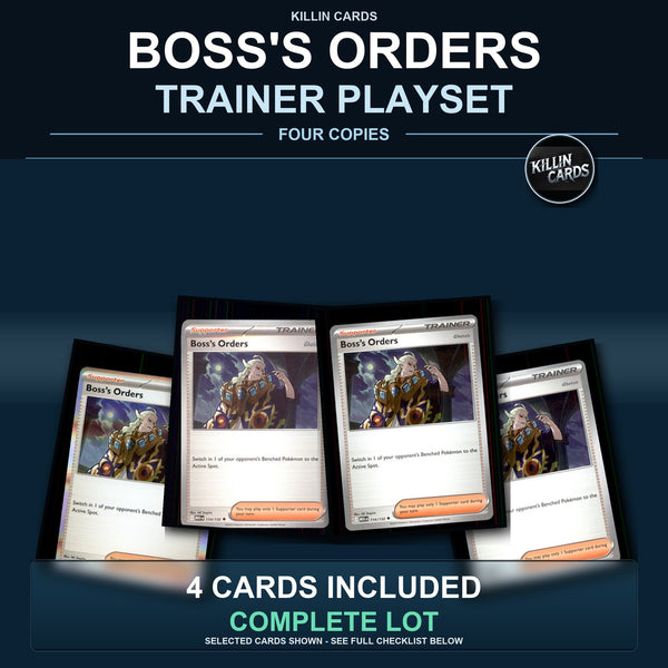 Pokemon TCG Boss's Orders Trainer Card Playset 4 Cards