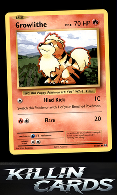 Growlithe 17/108 Pokemon Common XY - Evolutions Card LP