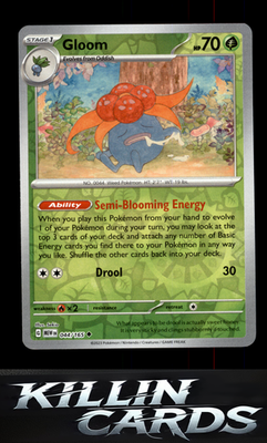 Reverse Holofoil Gloom 044/165 Pokemon Uncommon SV: Scarlet & Violet 151 Card NM