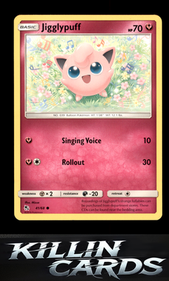 Jigglypuff 41/68 Pokemon Common Hidden Fates Card NM