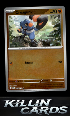 Reverse Holofoil Croagunk 078/132 Pokemon Common ME01: Mega Evolution Card NM
