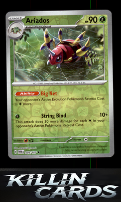 Reverse Holofoil Ariados 005/167 Pokemon Uncommon SV06: Twilight Masquerade Card