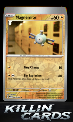 Reverse Holofoil Magnemite 081/165 Pokemon Common SV: Scarlet & Violet 151 Card
