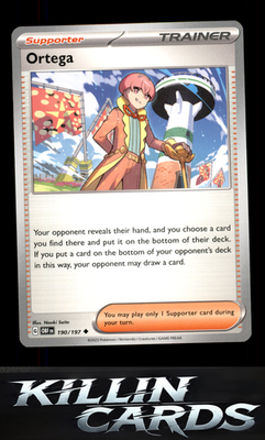 Ortega 190/197 Pokemon Uncommon SV03: Obsidian Flames Card NM