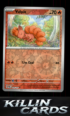 Reverse Holofoil Vulpix 026/167 Pokemon Common SV06: Twilight Masquerade Card NM