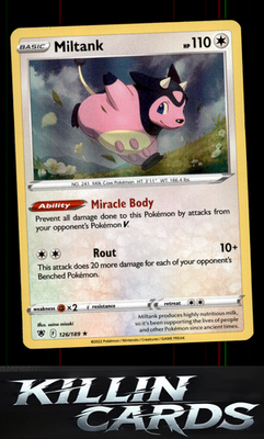 Miltank 126/189 Pokemon Holo Rare SWSH10: Astral Radiance Card NM
