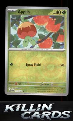 Reverse Holofoil Applin 009/131 Pokemon Common SV: Prismatic Evolutions Card NM