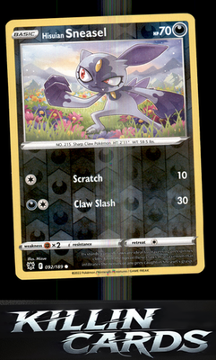 Reverse Holofoil Hisuian Sneasel 092/189 Pokemon Common SWSH10: Astral Radiance