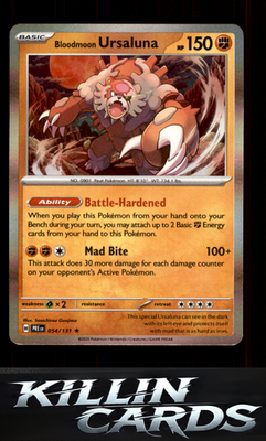 Bloodmoon Ursaluna 054/131 Pokemon Rare SV: Prismatic Evolutions Card NM
