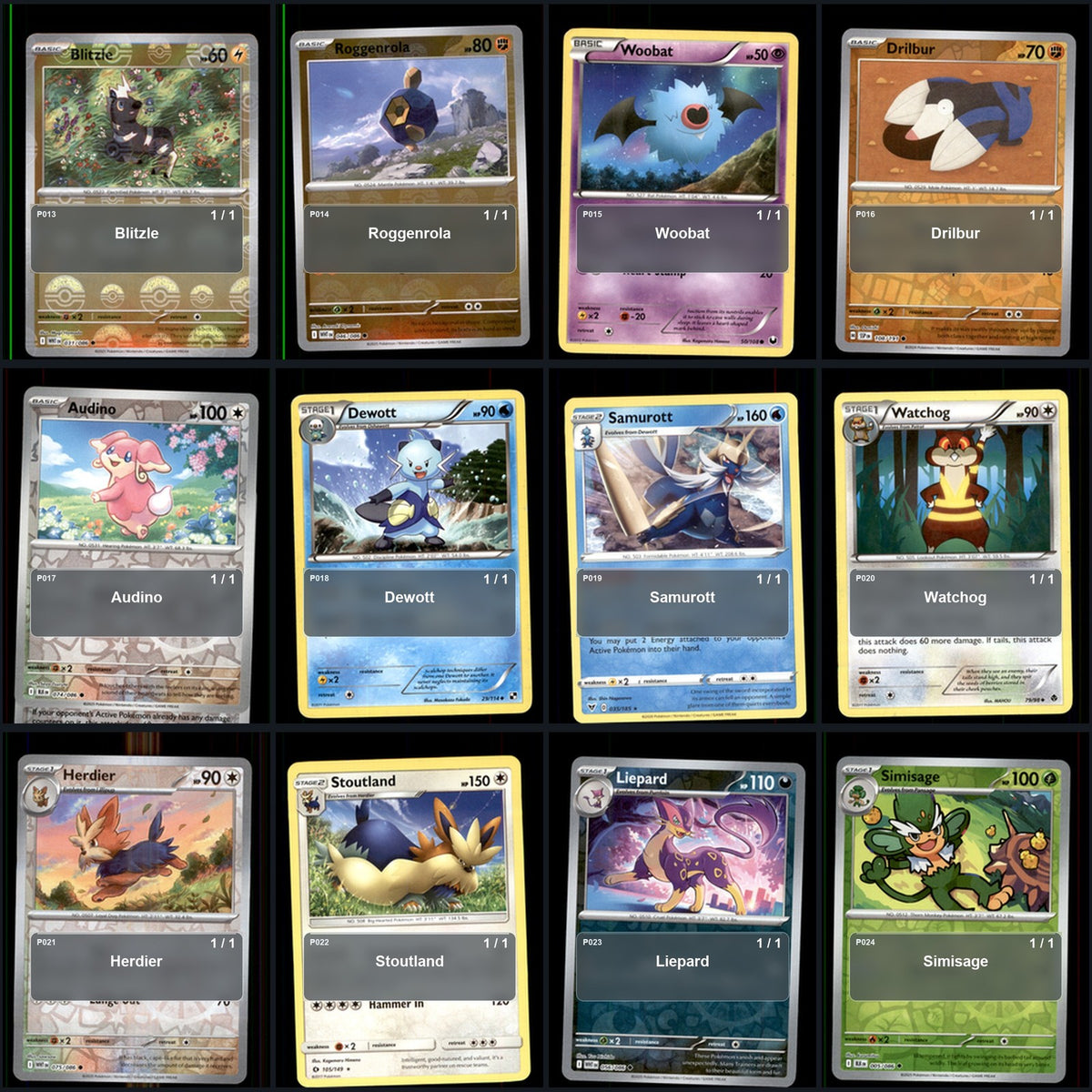 Pokemon TCG Generation 5 Unova Pokemon Pokedex Set 156 Cards Collection