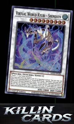 1st Edition Virtual World Kyubi - Shenshen MP21-EN186 YuGiOh Super Rare 2021 Tin