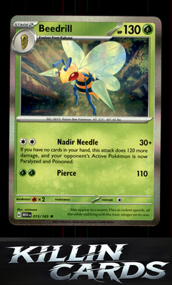 Beedrill 015/165 Pokemon Rare SV: Scarlet & Violet 151 Card NM