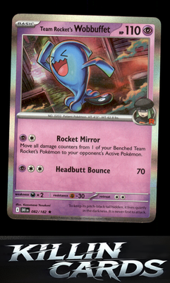 Team Rocket's Wobbuffet 082/182 Pokemon Rare SV10: Destined Rivals Card NM