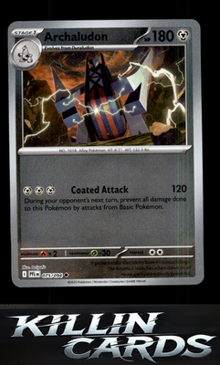 Reverse Holofoil Archaludon 075/094 Pokemon Uncommon ME02: Phantasmal Flames Car