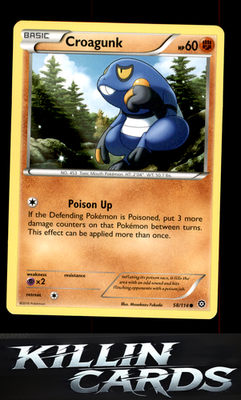 Croagunk 58/114 Pokemon Common XY - Steam Siege Card NM