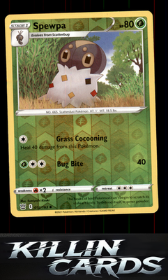 Reverse Holofoil Spewpa 012/163 Pokemon Uncommon SWSH05: Battle Styles Card NM