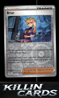 Reverse Holofoil Briar 100/131 Pokemon Uncommon SV: Prismatic Evolutions Card NM