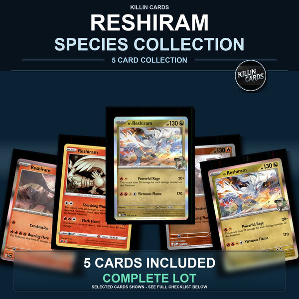 Pokemon TCG Reshiram Species Collection 5 Different Cards