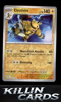 Reverse Holofoil Electivire 054/162 Pokemon Uncommon SV05: Temporal Forces Card
