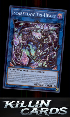 1st Edition Scareclaw Tri-Heart MP23-EN088 YuGiOh Prismatic Secret Rare 25th Ann